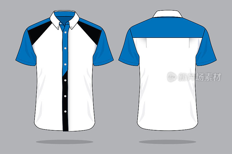 Uniform Shirt Design Vector (White / Blue)